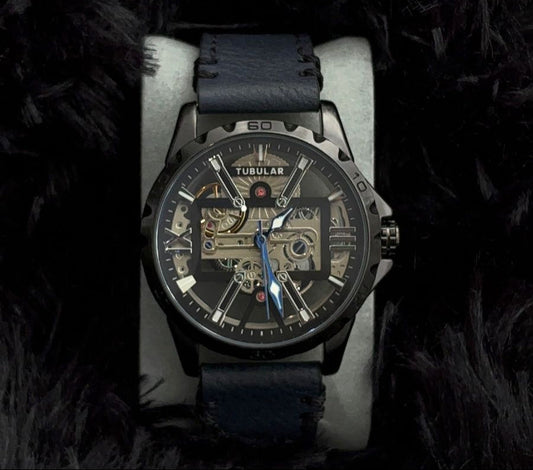 Reloj Tubular Skeleton Azul