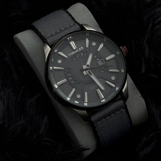 Reloj Tubular Minimalista Gris