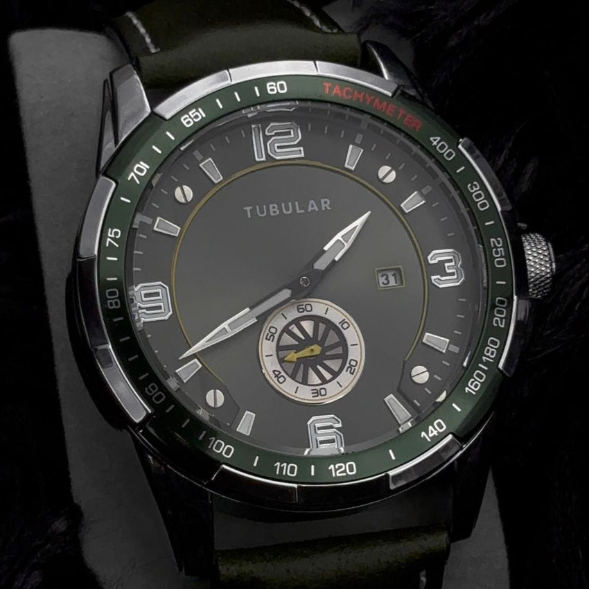 Reloj Tubular Verde Militar