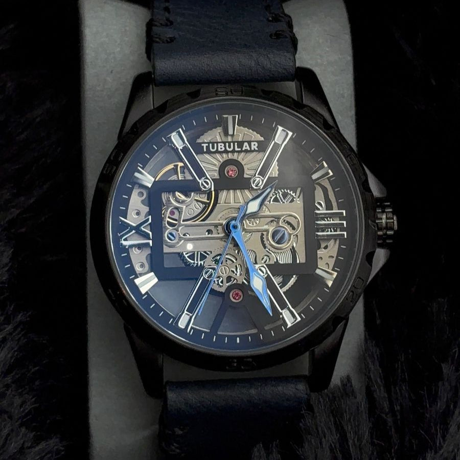 Reloj Tubular Skeleton Azul